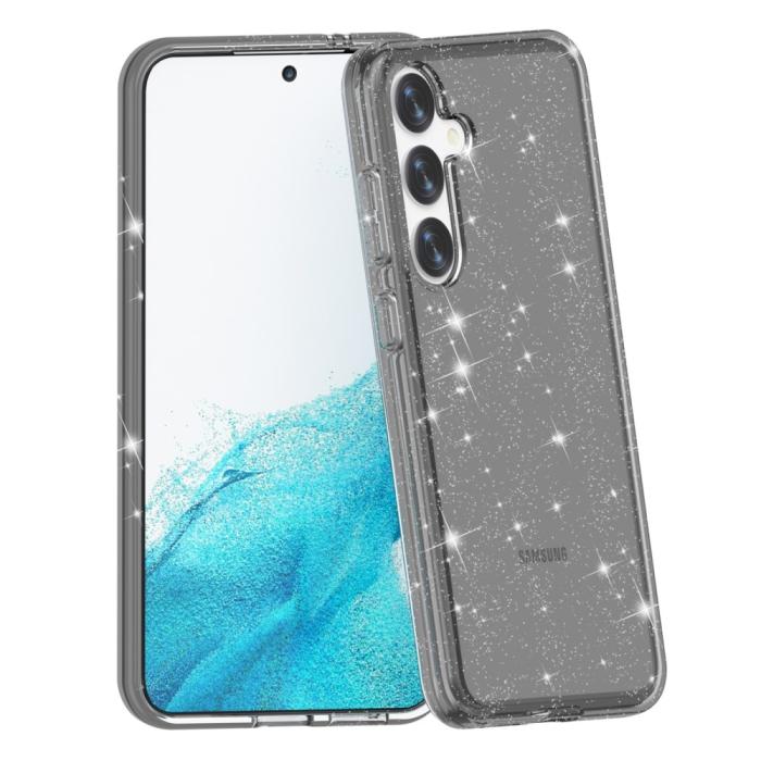 Bild 4,  Samsung Galaxy S24 Skal Sparkling Glitter Svart - Teknikhallen.se