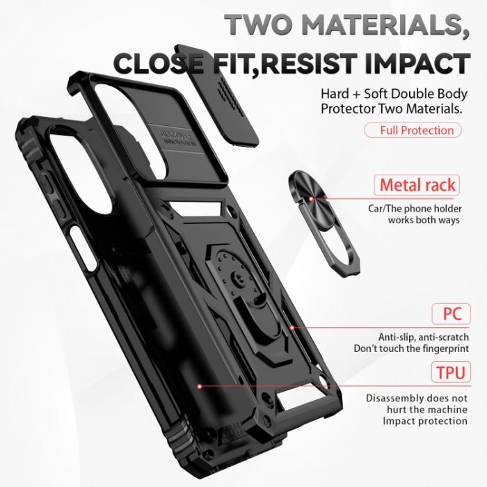 Bild 3,  Motorola Moto G52/G82 Skal CamShield Ring Armor Svart - Teknikhallen.se