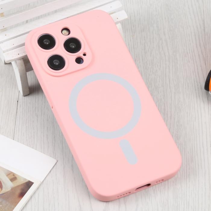 Bild 2,  iPhone 15 Pro Max Skal MagSafe Liquid Silikon Rosa - Teknikhallen.se