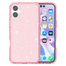  iPhone 17 Skal Hybrid Glitter Rosa - Teknikhallen.se