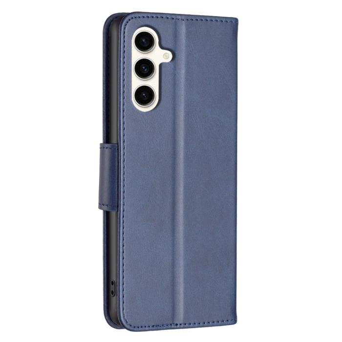 Bild 5,  Samsung Galaxy S24 FE Fodral Läder Mörk Blå - Teknikhallen.se