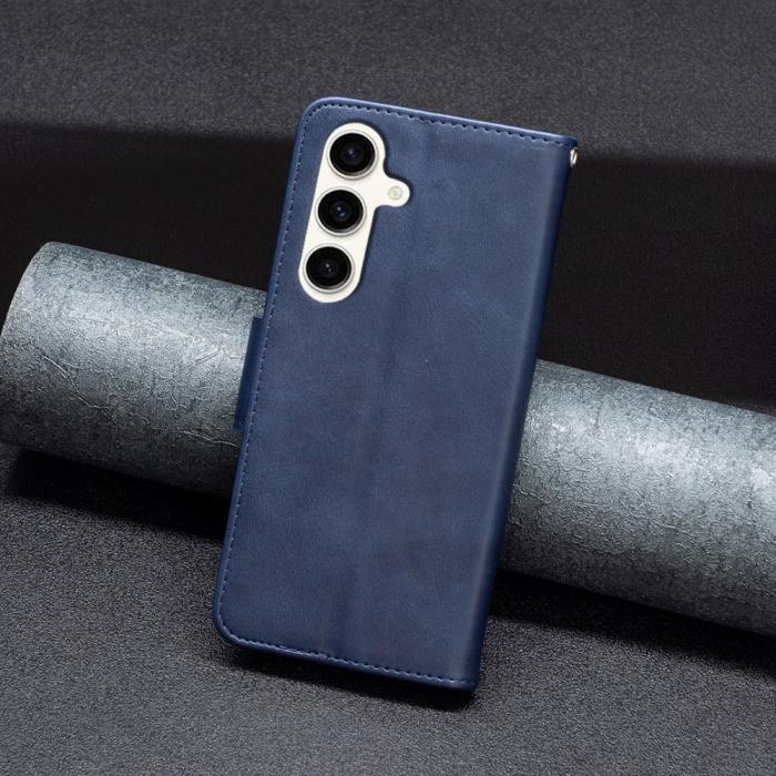 Bild 6,  Samsung Galaxy S24 FE Fodral Läder Mörk Blå - Teknikhallen.se