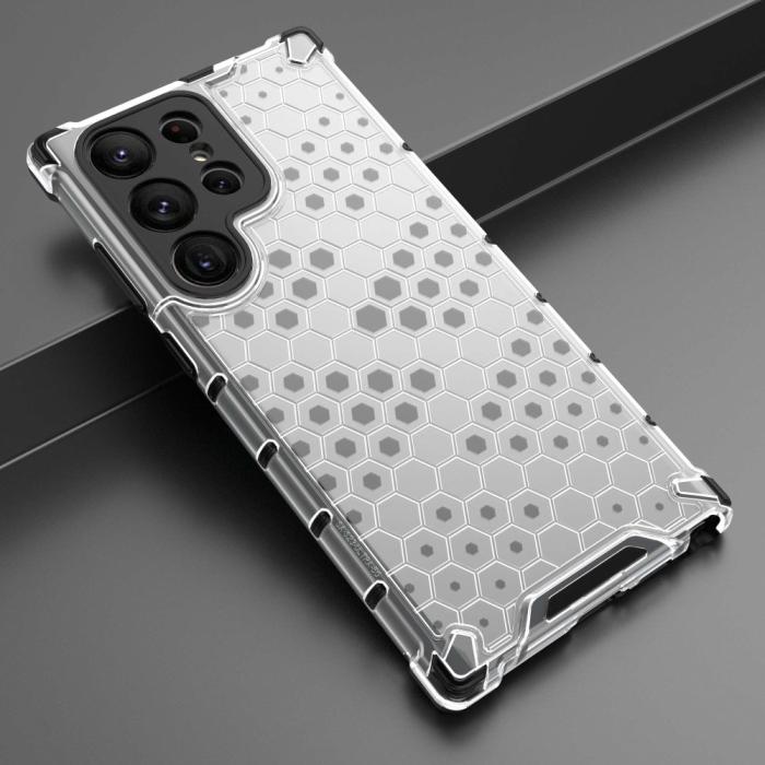 Bild 5,  Samsung Galaxy S23 Ultra Skal Shockproof Honeycomb Grå - Teknikhallen.se