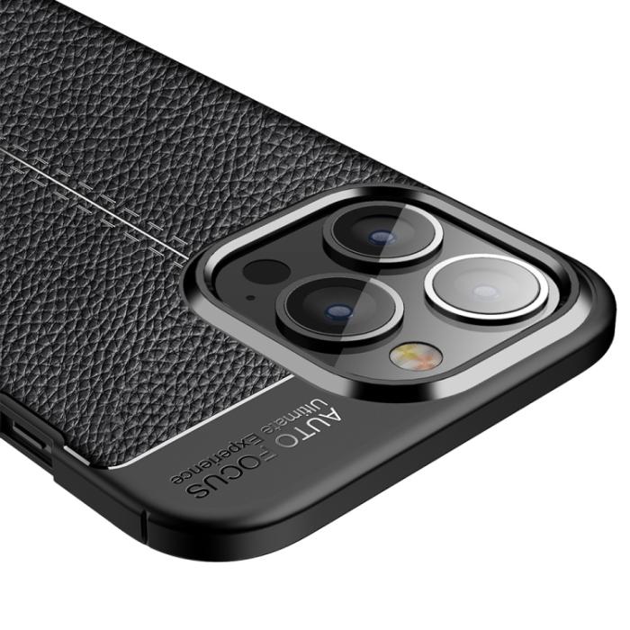 Bild 5,  iPhone 14 Pro Max Skal Litchi Textur Blå - Teknikhallen.se