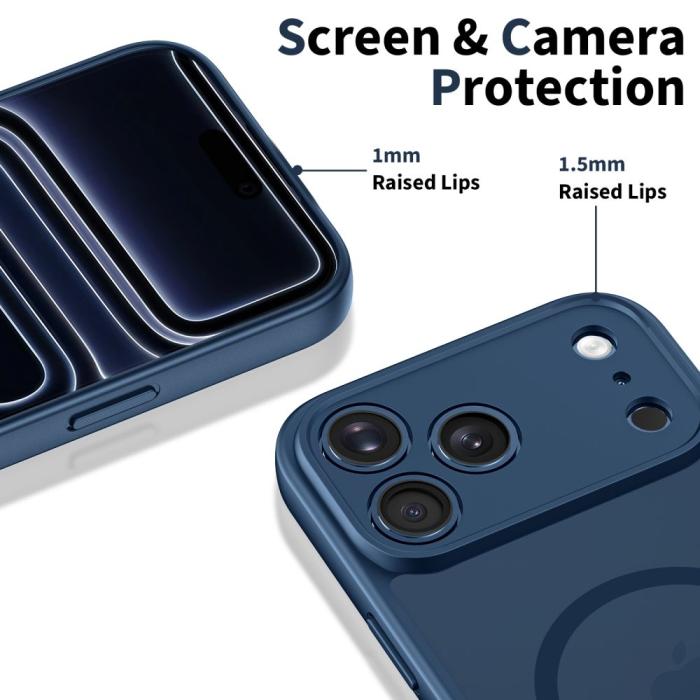 Bild 5, Tech-Protect Tech-Protect iPhone 17 Pro Max Skal MagSafe BasicMag Deep Blue - Teknikhallen.se