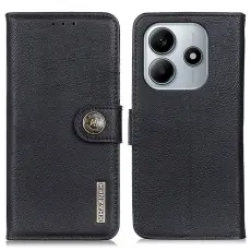 KHAZNEH KHAZNEH Xiaomi Redmi Note 14 4G Fodral L&auml;der Svart - Teknikhallen.se