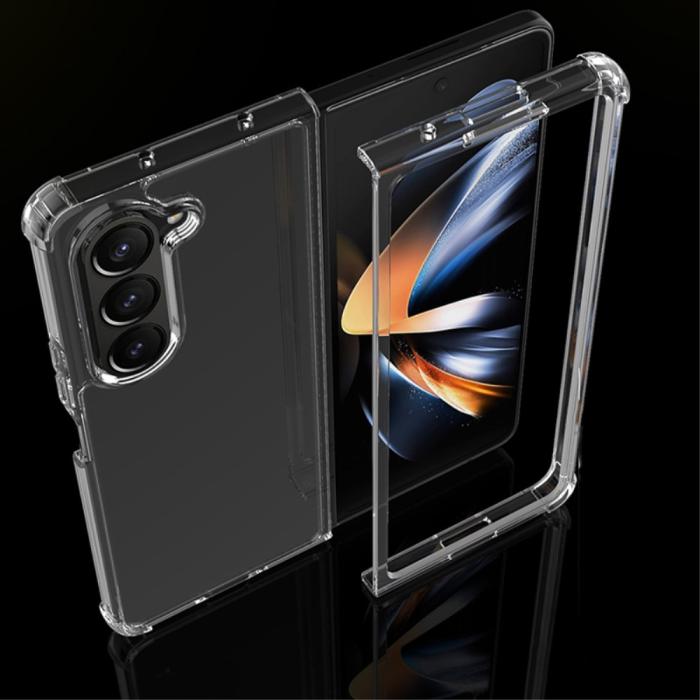 Bild 5,  Samsung Galaxy Z Fold 5 Skal Shockproof Hybrid Transparent - Teknikhallen.se