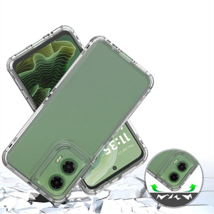 Bild 4,  Motorola Moto G35 5G Skal Hybrid 360 Shockproof Transparent - Teknikhallen.se