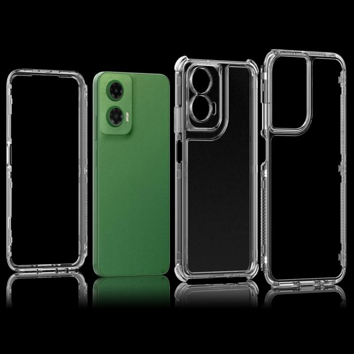 Bild 6,  Motorola Moto G35 5G Skal Hybrid 360 Shockproof Transparent - Teknikhallen.se