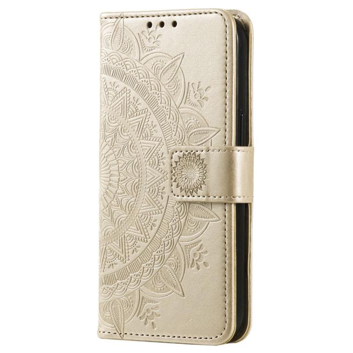 Bild 5,  Sony Xperia 5 IV Fodral Mandala Läder Guld - Teknikhallen.se