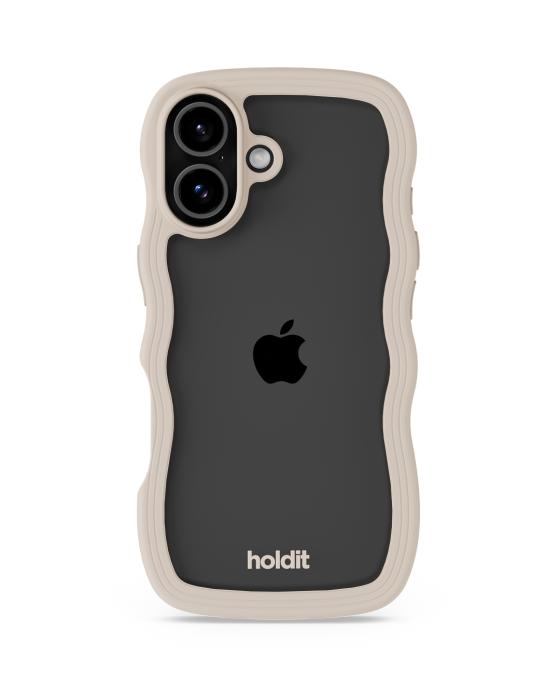 Bild 2, holdit holdit iPhone 17 Mobilskal Wavy Light Beige/Transparent - Teknikhallen.se