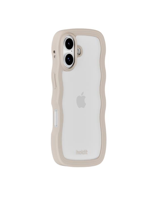 Bild 3, holdit holdit iPhone 17 Mobilskal Wavy Light Beige/Transparent - Teknikhallen.se