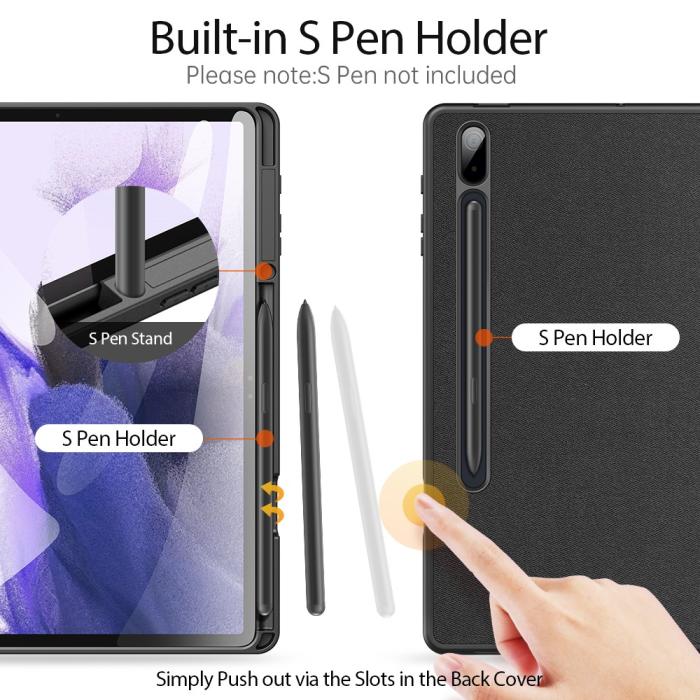 Bild 2, DUX DUCIS DUX DUCIS Samsung Galaxy Tab S7 Plus / S8 Plus / S7 FE DOMO Tri-Fold Fodral - Teknikhallen.se