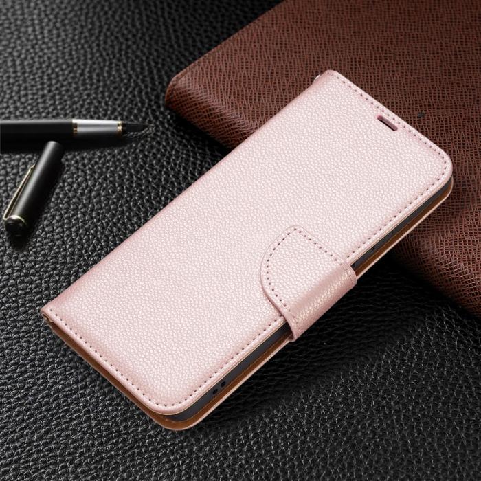 Bild 6,  Samsung Galaxy A53 5G Fodral Litchi Shark Läder Roséguld - Teknikhallen.se