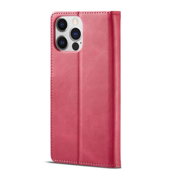 Bild 3, LC.IMEEKE LC.IMEEKE iPhone 14 Pro Fodral Läder Röd/Rosa - Teknikhallen.se
