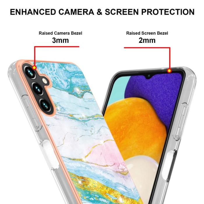 Bild 4,  Samsung Galaxy A34 5G Skal Marmor TPU Grön - Teknikhallen.se