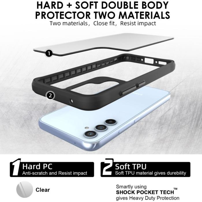 Bild 5,  Samsung Galaxy A34 5G Skal Combat X Hybrid Svart - Teknikhallen.se