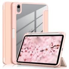  iPad Mini 2024/2021 Fodral Tri-Fold Hybrid Pennh&aring;llare Ljus Rosa - Teknikhallen.se