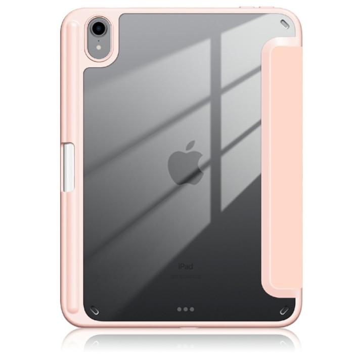 Bild 3,  iPad Mini 2024/2021 Fodral Tri-Fold Hybrid Pennhållare Ljus Rosa - Teknikhallen.se