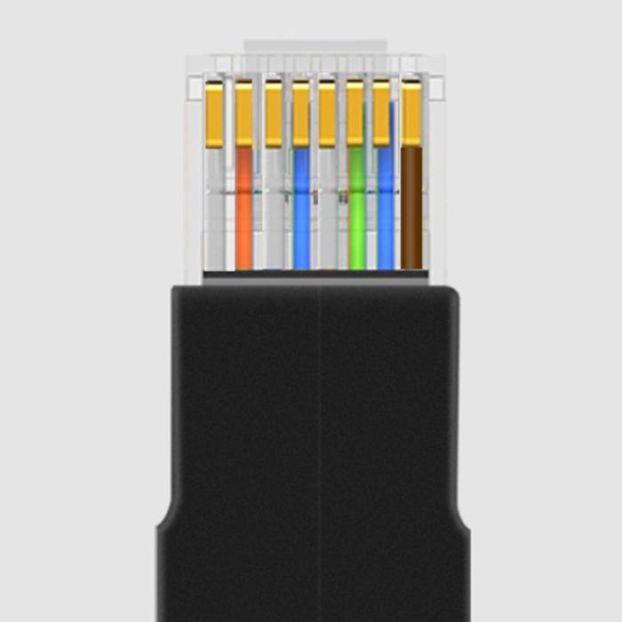 Bild 4, CableCreation CableCreation 90 Graders RJ45 Ethernet Adapter Svart - Teknikhallen.se