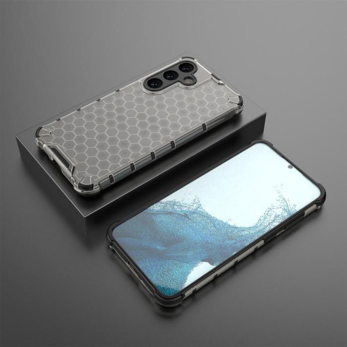 Bild 4,  Samsung Galaxy S25 Skal Hybrid Honeycomb Svart - Teknikhallen.se