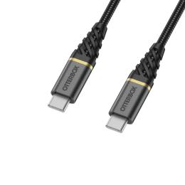 OtterBox OtterBox Premium 1m PD USB-C - USB-C Kabel Nylonflätad Svart - Teknikhallen.se