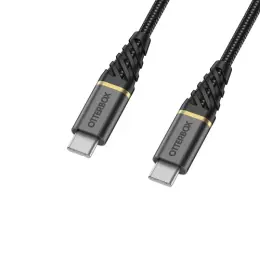 OtterBox OtterBox Premium 1m PD USB-C - USB-C Kabel Nylonflätad Svart - Teknikhallen.se