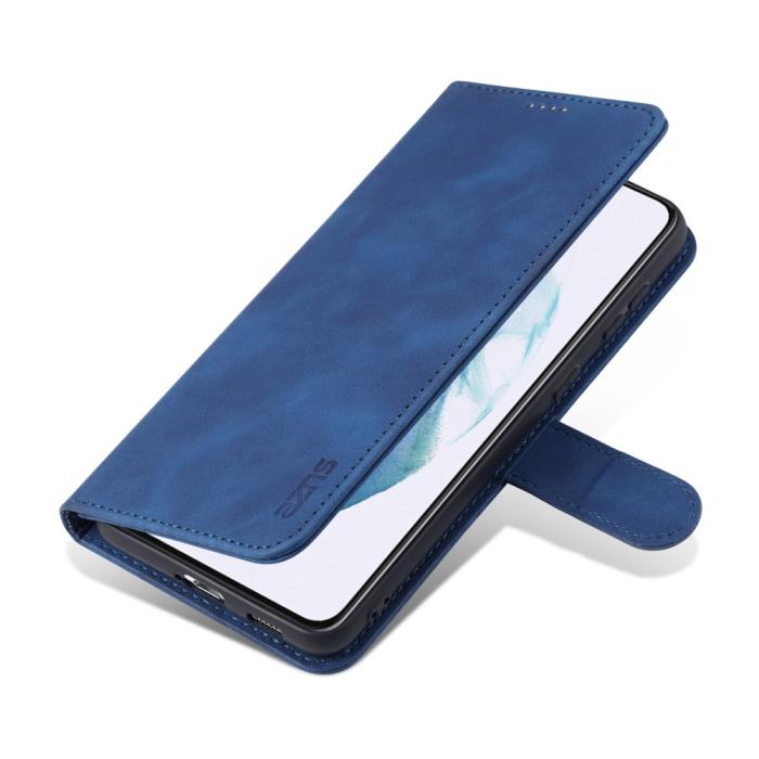 Bild 2, AZNS AZNS Samsung Galaxy S23 Fodral Läder Blå - Teknikhallen.se