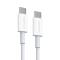 NORTHJO NORTHJO 2m 100W PD USB-C - USB-C Snabbladdnings Kabel Vit - Teknikhallen.se