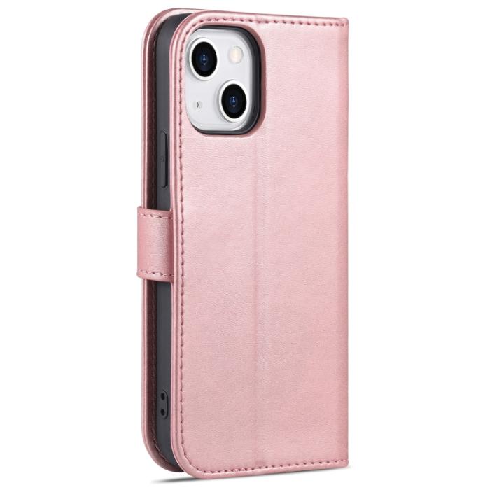 Bild 3, AZNS AZNS iPhone 14 Fodral Läder Roséguld - Teknikhallen.se