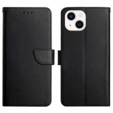  iPhone 15 Plus Fodral &Auml;kta L&auml;der Nappa Textur Svart - Teknikhallen.se