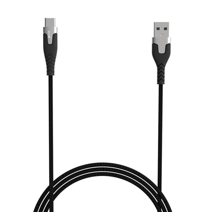 Bild 3, Gear GEAR Laddkabel PRO USB-A - USB-C 1.5m Kevlarkabel Svart - Teknikhallen.se