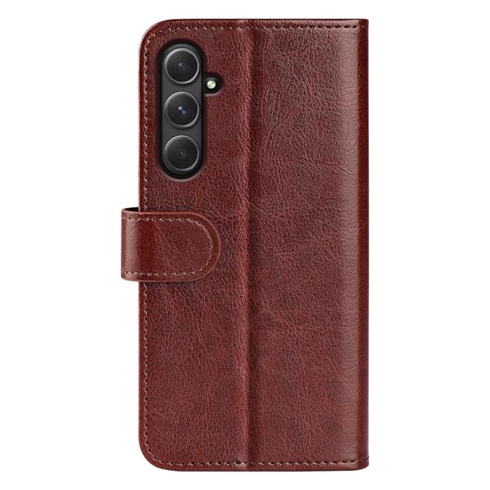 Bild 6,  Samsung Galaxy A55 5G Fodral Crazy Horse Läder Brun - Teknikhallen.se