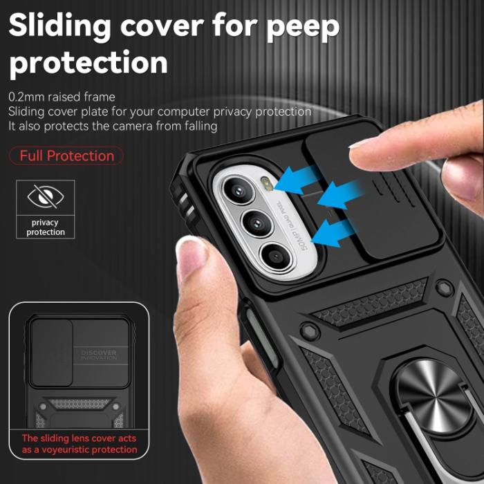 Bild 5,  Motorola Moto G52/G82 Skal CamShield Ring Armor Svart - Teknikhallen.se