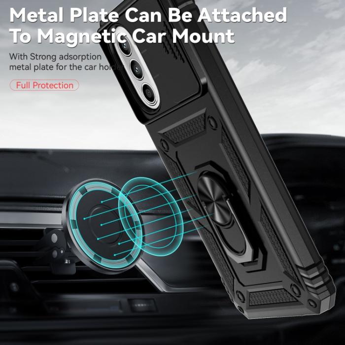 Bild 6,  Motorola Moto G52/G82 Skal CamShield Ring Armor Svart - Teknikhallen.se