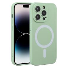  iPhone 15 Pro Max Skal MagSafe Liquid Silikon Gr&ouml;n - Teknikhallen.se