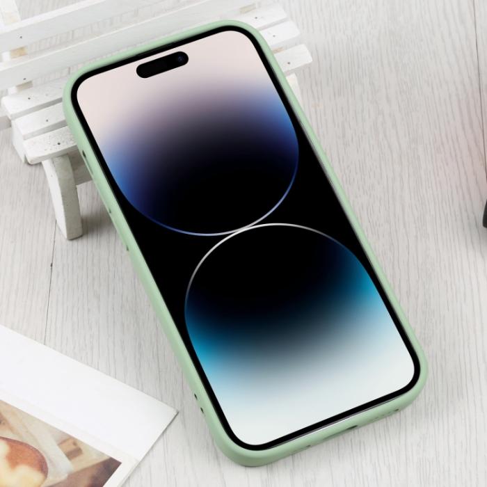 Bild 3,  iPhone 15 Pro Max Skal MagSafe Liquid Silikon Grön - Teknikhallen.se