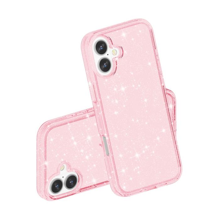 Bild 5,  iPhone 17 Skal Hybrid Glitter Rosa - Teknikhallen.se