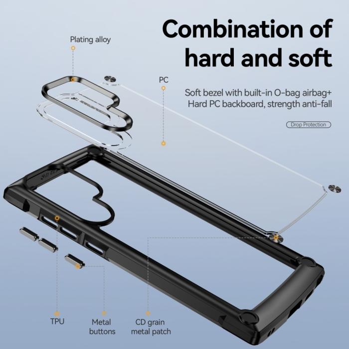 Bild 4,  Samsung Galaxy S23 Ultra Skal Shockproof Hybrid Svart - Teknikhallen.se