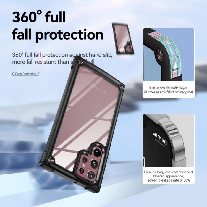 Bild 5,  Samsung Galaxy S23 Ultra Skal Shockproof Hybrid Svart - Teknikhallen.se