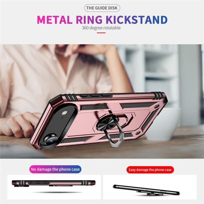 Bild 6,  iPhone Air Skal Shockproof Hybrid Ring Roséguld - Teknikhallen.se