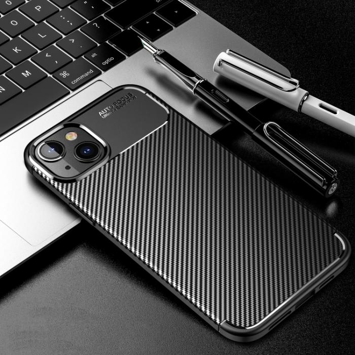 Bild 2,  iPhone 14 Pro Max Skal Kolfiber Textur Svart - Teknikhallen.se