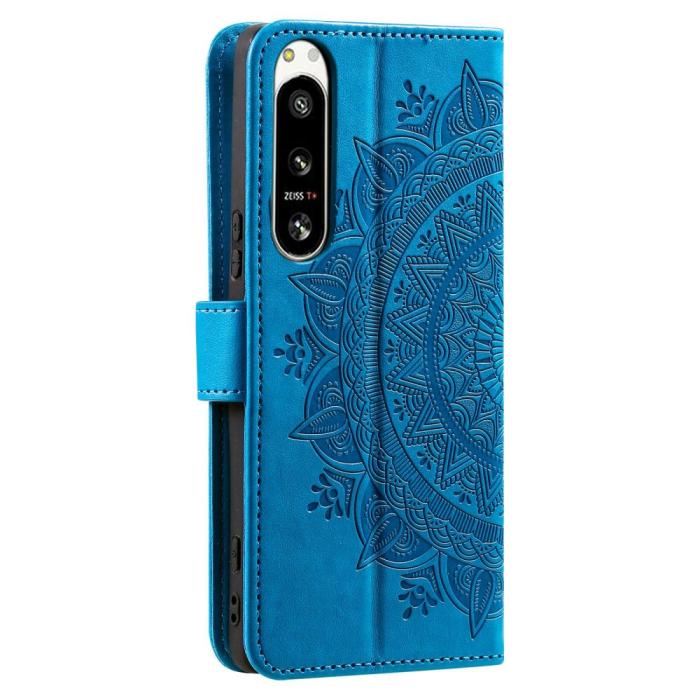 Bild 6,  Sony Xperia 5 IV Fodral Mandala Läder Blå - Teknikhallen.se
