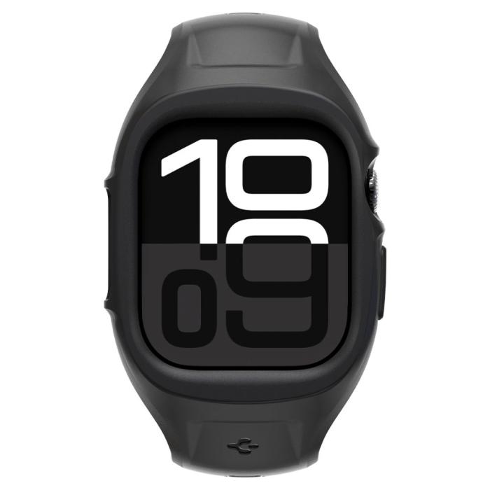 Bild 2, Spigen Spigen Apple Watch 11 / 10 46 mm Skal/Armband Liquid Air Matt Svart - Teknikhallen.se