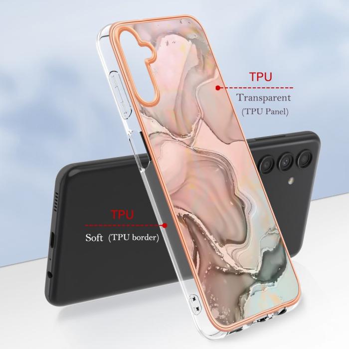 Bild 6,  Samsung Galaxy A54 5G Skal Marmor TPU Rosa - Teknikhallen.se