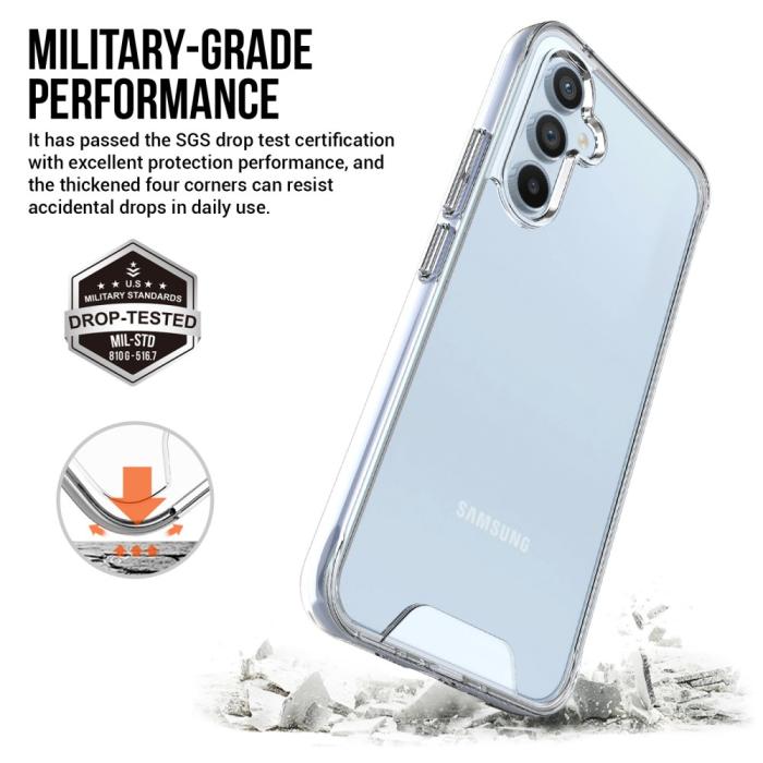 Bild 2,  Samsung Galaxy A54 5G Skal Shockproof Hybrid Transparent - Teknikhallen.se
