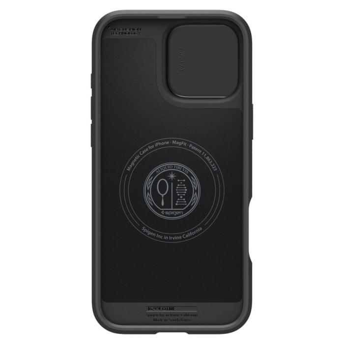 Bild 4, Spigen Spigen iPhone 16 Pro Skal MagSafe Optik Armor Black - Teknikhallen.se