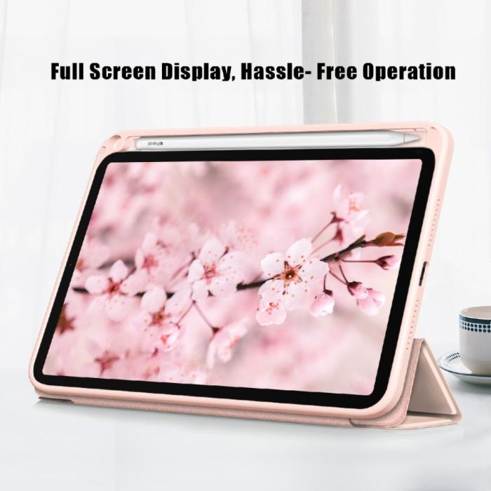 Bild 5,  iPad Mini 2024/2021 Fodral Tri-Fold Hybrid Pennhållare Ljus Rosa - Teknikhallen.se