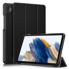  Samsung Galaxy Tab A9 Fodral Tri-Fold PU L&auml;der Svart - Teknikhallen.se