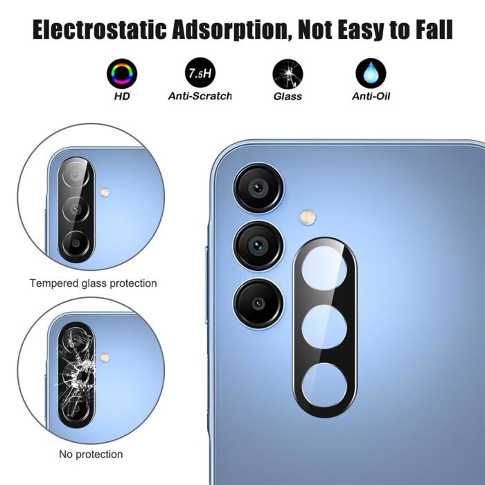 Bild 3,  Samsung Galaxy A37 5G Linsskydd Härdat Glas Svart - Teknikhallen.se